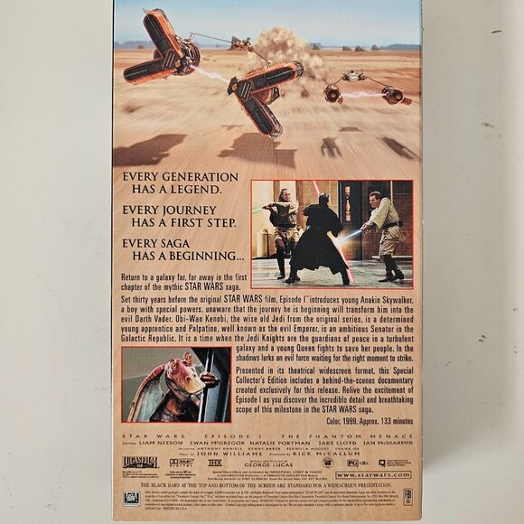 STAR WARS The Phantom Menace Widescreen Collectors Edition VHS The Art of Book - Picture 11 of 12